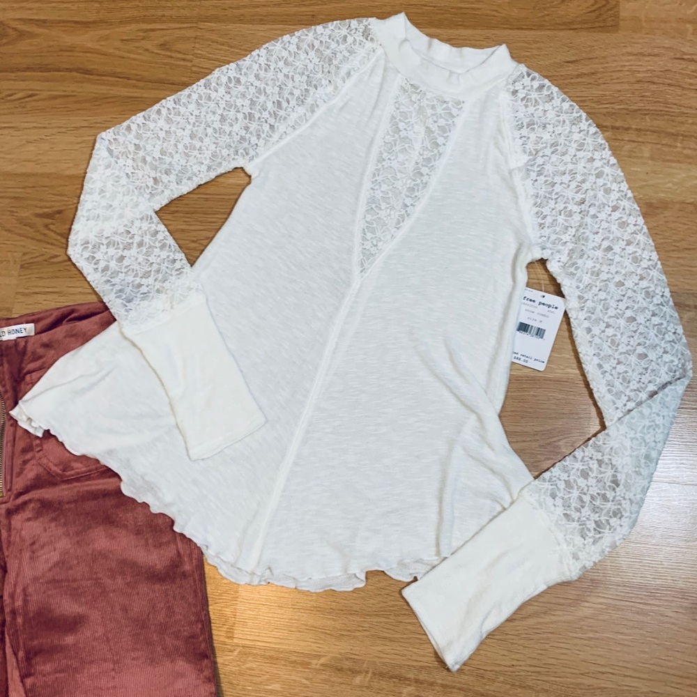 FREE PEOPLE | Lace Snow Long Sleeve - Picture 5 of 7